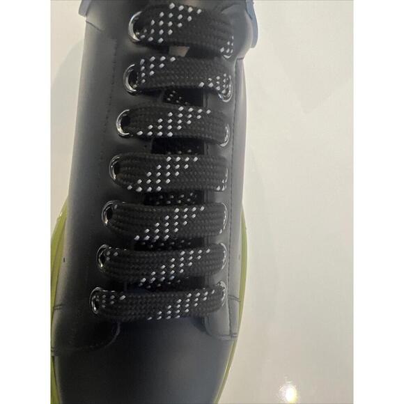 $890 Alexander McQueen Oversized Low Top Clear Green, Black Leather Sneakers 41 main image 6
